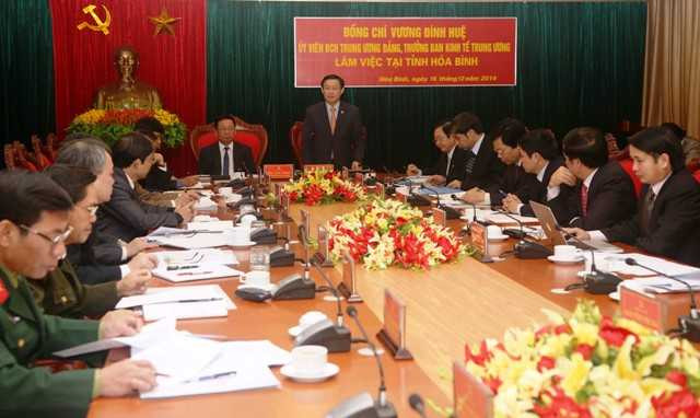 Ban Kinh tế Trung ương làm việc với Thường trực tỉnh ủy Yên Bái và Hòa Bình