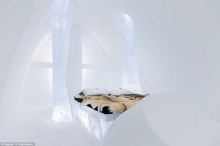 Chăn, đệm, gối được bọc lông ấm áp