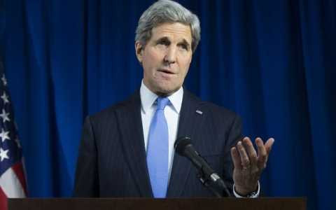 Ngoại trưởng Mỹ John Kerry phát biểu tại London