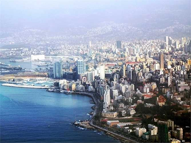 1. Beirut, Lebanon. Kiến trúc của Beirut là sự kết hợp tuyệt vời giữa vẻ đẹp hiện đại, Ottoman và phong cách thời thực dân Pháp. Beirut được ví như 'Paris của vùng Địa Trung Hải'. 