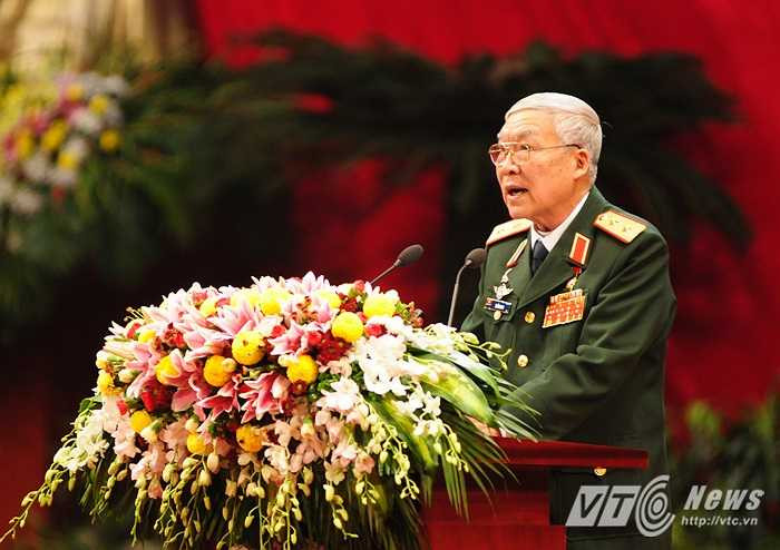 Trung tướng Trần Hanh, Anh hùng lực lượng vũ trang nhân dân phát biểu tại lễ kỷ niệm