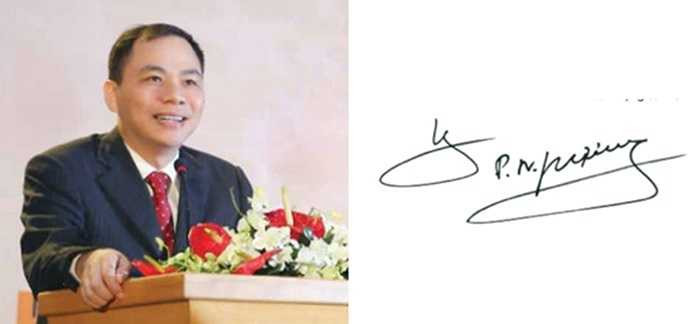 Đứng đầu danh sách được tò mò về chữ ký có lẽ là tỷ phú đô la của Việt Nam theo Fobes bình chọn – Phạm Nhật Vượng. Ông sở hữu Tập đoàn với những công trình có nhiều cái nhất “khủng” tại Việt Nam: Times City có thủy cung ngầm lớn nhất Việt Nam; Royal City có sân trượt băng tự nhiên trong nhà lớn nhất Việt Nam; Dự án Vinhomes Tân Cảng có tòa nhà 81 tầng cao nhất Việt Nam; Hệ thống Vinpearl Resort có hệ thống cáp treo vượt biển dài nhất thế giới.