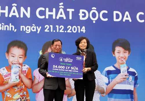 Quỹ sữa 'Vươn cao Việt Nam' chung tay xoa dịu nỗi đau da cam ở Thái Bình