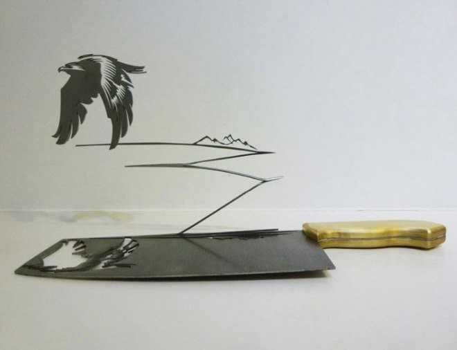 9x điêu khắc trên dao đẹp sống động