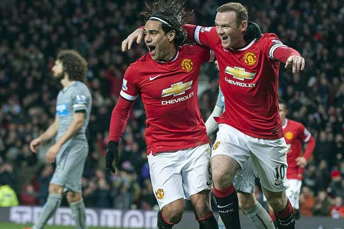 Falcao Rooney Man Utd