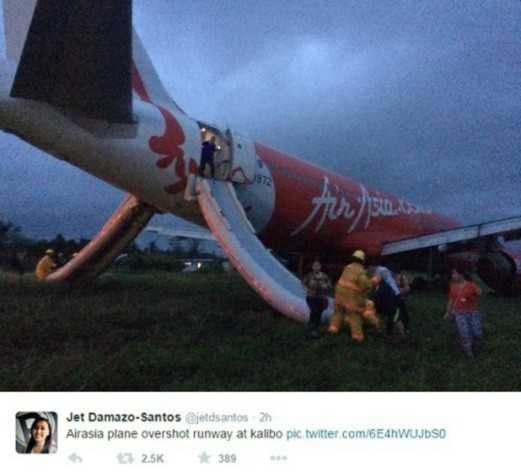 Ảnh máy bay của AirAsia gặp nạnở Philippines trên Twitter
