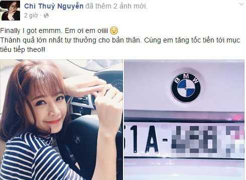 Hot girl Chi Pu tậu xe sang BMW