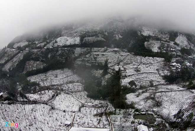 Hình ảnh tuyết rơi trắng trời Sa Pa