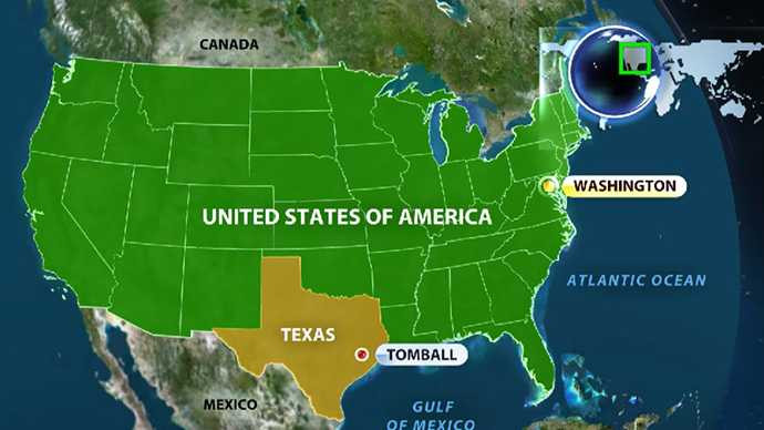 Địa điểm xảy ra vụ bắt cóc trên bản đồ Mỹ