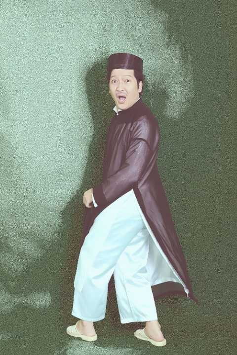 Xuất hiện tại buổi quay còn có nghệ sỹ hài Trường Giang đang rất được yêu mến hiện nay. Trong bộ trang phục ông đồ, anh đã tạo ra nhiều tạo dáng hài hước hứa hẹn mang đến nhiều tràng cười sảng khoái đến khán giả xem truyền hình.