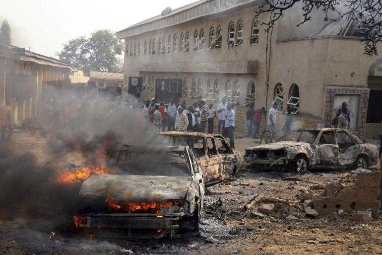 Hiện trường một vụ tấn công của Boko Haram ở Nigeria
