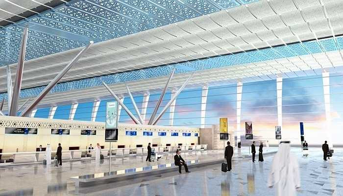 6. Sân bay King Abdulaziz, Ả Rập Xê-út. Sân bay này được thiết kế tuyệt đẹp với kiểu mái hình lều và mang lại không gian thoáng đáng cho công trình này. 