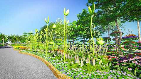 lung linh, đường hoa Tết, Ất Mùi, Sài Gòn, hoa xuân, khoe sắc