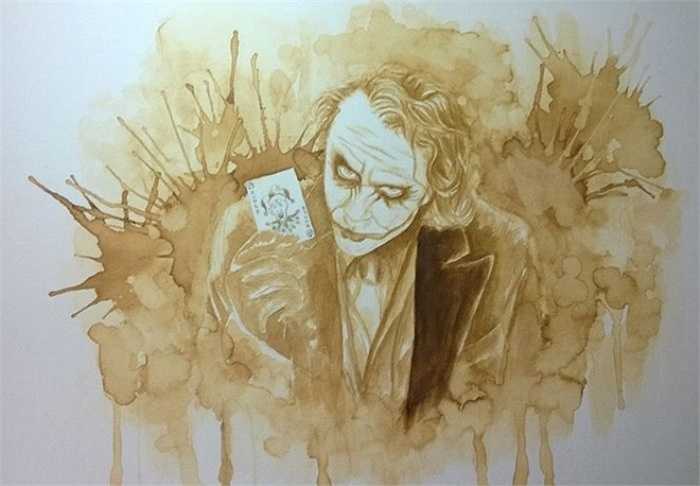 'Tình cờ, đang trong lúc mình vẽ thì bị đổ cà phê ra giấy, nên sẵn thử trải nghiệm chất liệu mới' - Hữu chia sẻ.