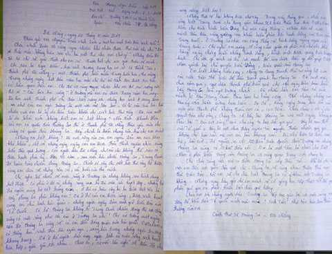 Hoàng Sa, biển đảo, Trung Quốc, xâm chiếm, Đà Nẵng, bức thư, xúc động