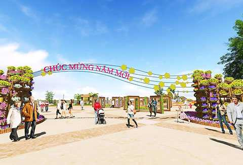 Đà Nẵng, đường hoa, Tết Ất Dậu, sắc xuân, Bạch Đằng, tết nguyên đán