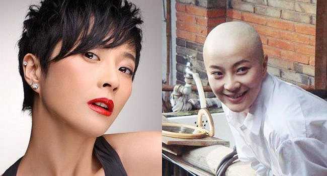 Nữ minh tinh Phương Viên không hề kém sắc sau khi xuống tóc. 