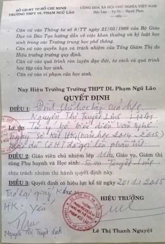 đình chỉ học