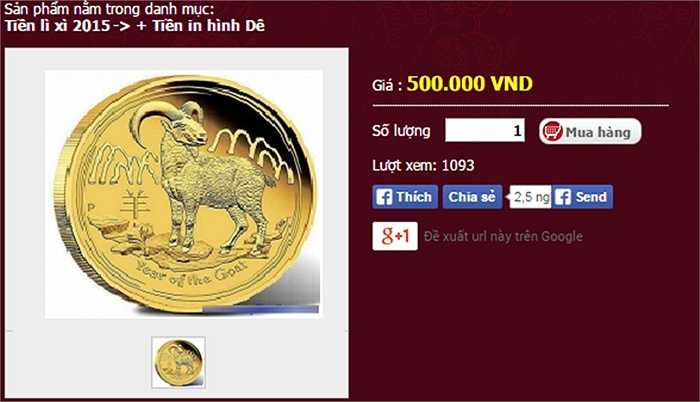 Năm nay, đứng đầu 'bảng xếp hạng' tiền xu đắt đỏ có thể kể đến đồng xu in hình dê. Tiền xu 1 USD Úc dành riêng cho năm Mùi được rao bán từ 400.000- 500.000 đồng/đồng xu, trong khi đó giá của các loại tiền xu khác (superman, euro) dao động từ 200.000 - 300.000 đồng.