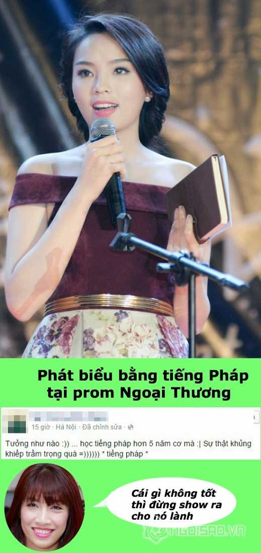 Phát biểu bằng tiếng Pháp, Kỳ Duyên nhận được nhiều phản hồi thiếu tích cực về trình độ nói tiếng Pháp của mình