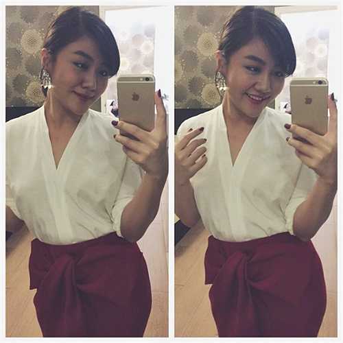 Văn Mai Hương chững chạc, trưởng thành.