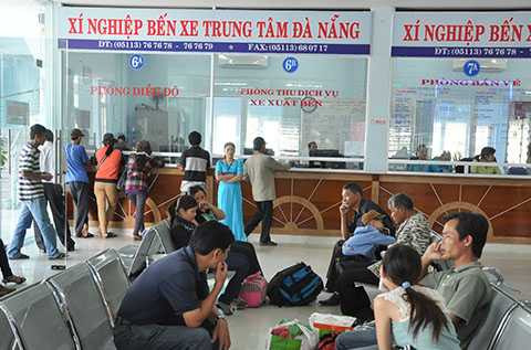Đà Nẵng, xe tết, hành khách, phục vụ, đầu xe, hành khách