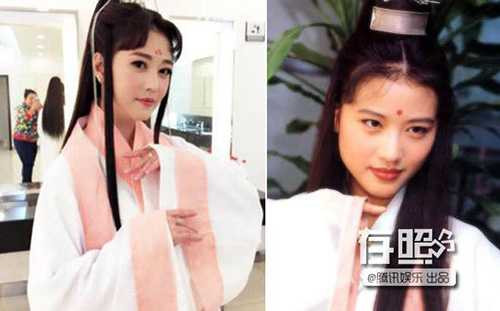 Nàng Chu Chỉ Nhược của quá khứ (phải) và hiện tại.