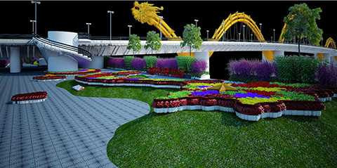 Vườn đào Nhật Tân, Khoe sắc, giữa Đà Nẵng, Cầu Rồng, đường hoa xuân, Tết Ất Mùi