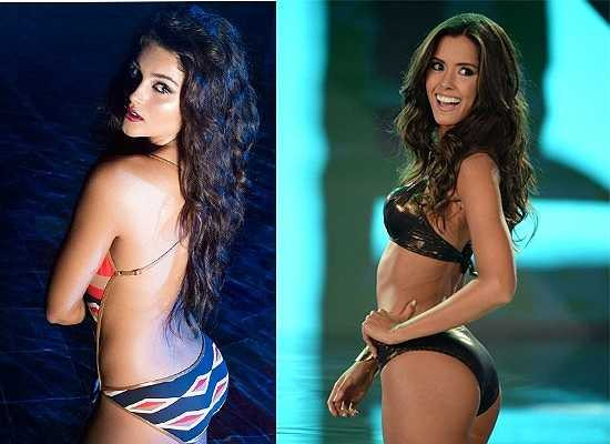 Cùng đọ đường cong bốc lửa của hai hoa hậu ở cùng một góc nhìn.