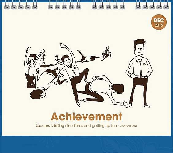 Có 1.100 bộ lịch được in. Đối tượng nhận được sản phẩm sáng tạo này là khách hàng, các bạn làm maketing trong những công ty lớn, truyền thông từ nước ngoài. Minh Hiền là người chịu trách nhiệm về nội dung cho từng tháng. Vẽ ký hoạ Giang Đông.