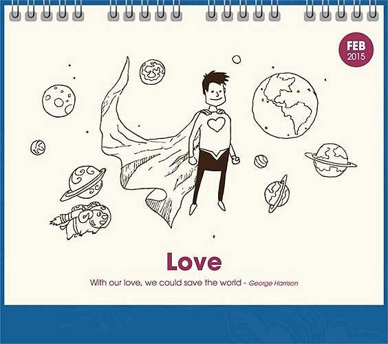 'Ngoài tác dụng xem ngày tháng, lịch còn mang đến nguồn cảm hứng cho các bạn marketer' - anh Hiền cho biết thêm.