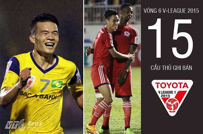 Có 15 cầu thủ ghi bàn ở vòng 6 V-League. (Ảnh: VSI - Minh Trần)