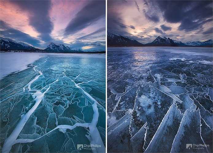 Hồ Abraham ở Alberta, Canada