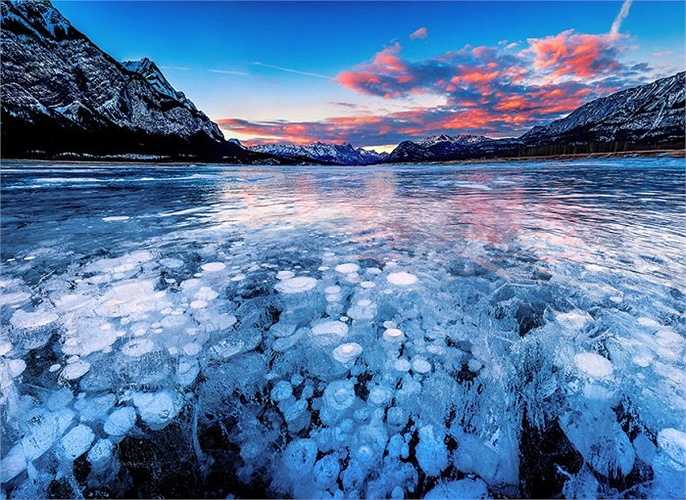 Một vẻ đẹp khác của hồ Abraham, Canada trong mùa đông băng giá