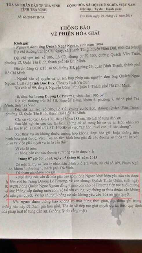 quách ngọc ngoan ly hôn