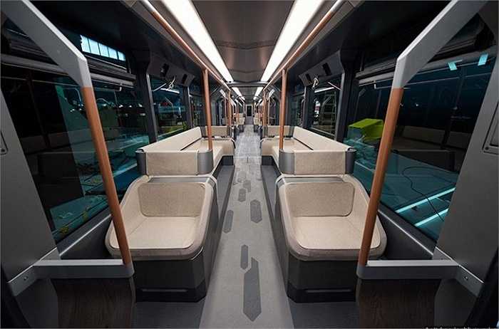 Hệ thống đèn LED thông minh phía trên trần giữ cho mọi thứ bên trong con tàu luôn bừng sáng.