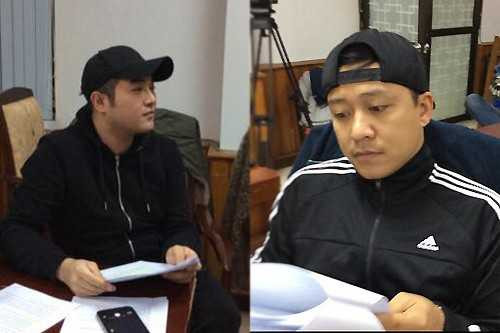 Minh Quân - Tuấn Hưng trong hậu trường Táo quân 2015.