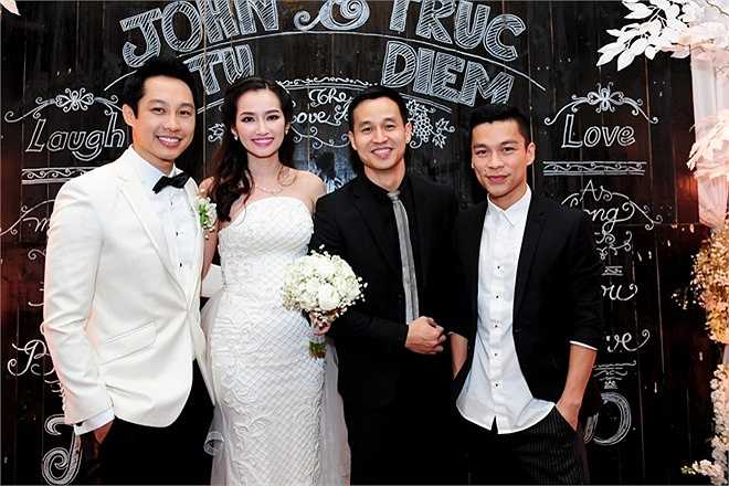 NTK Adrian Anh Tuấn và Sơn Đoàn là một trong những người bạn thân thiết nhất của vợ chồng Trúc Diễm. Bộ đôi đồng tính cũng vừa có một đám cưới lãng mạn ven biển Nha Trang nhận được sự quan tâm của khán giả.