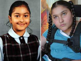 Cô bé Monika Samaanbị liệt tứ chi sau khi ăn KFC 