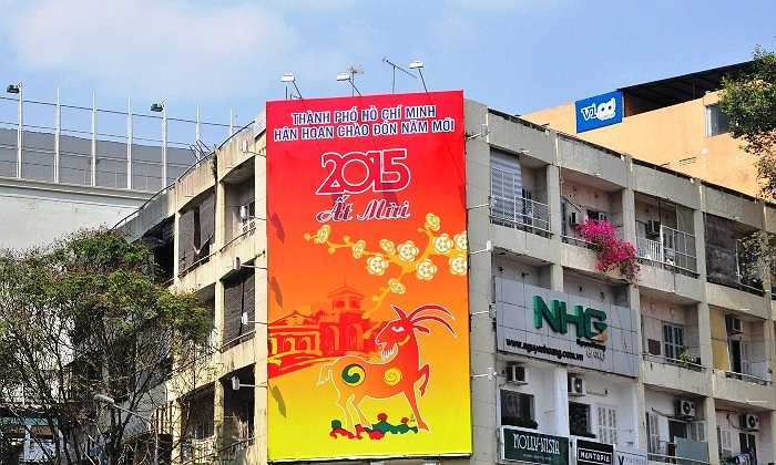 TP.HCM hân hoan chào đón năm mới Ất Mùi 2015. (Ảnh: Sỹ Hưng)