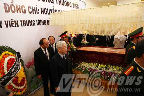 Nguyễn Bá Thanh, Nguyễn Phú Trọng, Nguyễn Xuân Phúc, lễ viếng, tiễn biệt