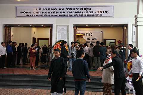 Nguyễn Bá Thanh, tang lễ, Lễ truy điệu, qua đời, thương tiếc