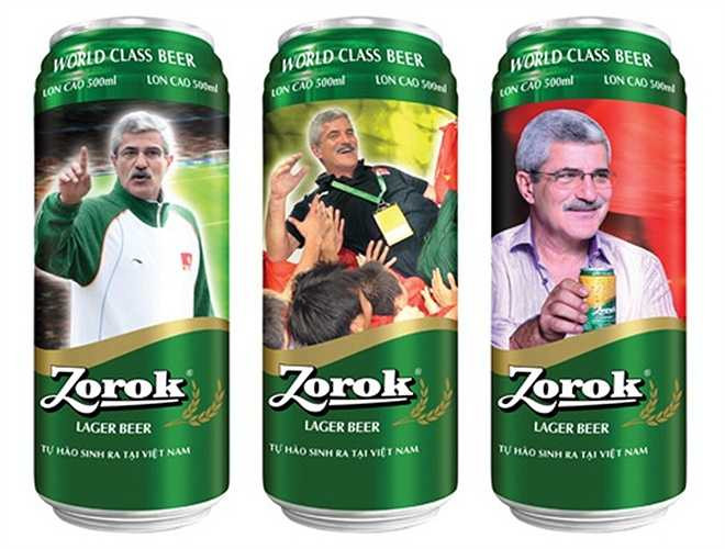 Hình ảnh ông thầy người Bồ tràn ngập trên các lon bia Zorok