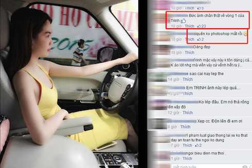 ngọc trinh lái xe