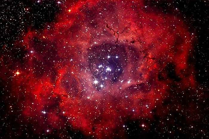 NGC 2237 là đám mây vũ trụ gợi lên hình dung về một đóa hồng. Nó nằm trong chòm sao Monoceros, cách Trái Đất 5.200 năm ánh sáng. Phần lõi tinh vân là cụm sao trẻ khoảng 4 triệu năm tuổi. Ảnh: Wikipedia