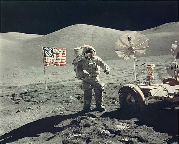 Phi hành gia Eugene Cernan trong dự án vũ trụ Apollo 17 vào tháng 12 năm 1972.