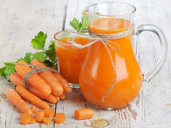2. Nước cà rốt: Thức uống này giúp bạn bổ sung lượng Vitamin E cần thiết trong những phiên luyện tập với cường độ cao. Nó cung cấp đủ oxy để cơ bắp phát triển và phục hồi năng lượng cho cơ thể sau luyện tập.