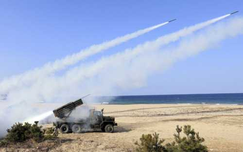 Tên lửa Triều Tiên trong một buổi bắn kiểm tra