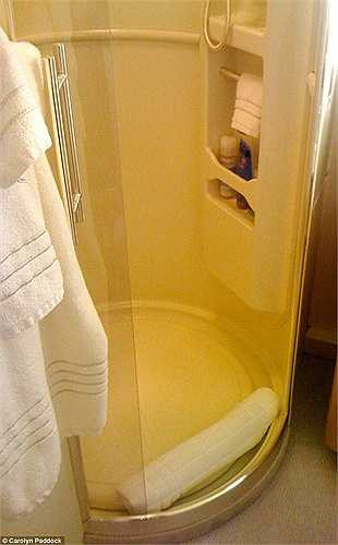 Ngoài phòng ngủ lớn, khách nhà giàu còn được thoải mái ngâm mình trong phòng tắm lớn. Vòi hoa sen ở đây phải đáp ứng những tiêu chuẩn chứng nhận nghiêm ngặt nhất và riêng phần đầu vòi đã có giá 10.000 USD. 