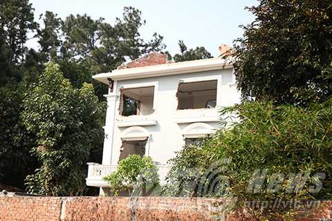 biệt phủ, tướng công an, Đà Nẵng, xây trái phép, tháo dỡ, đập phá